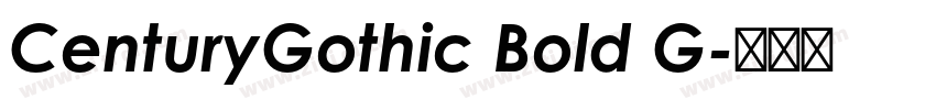 CenturyGothic Bold G字体转换